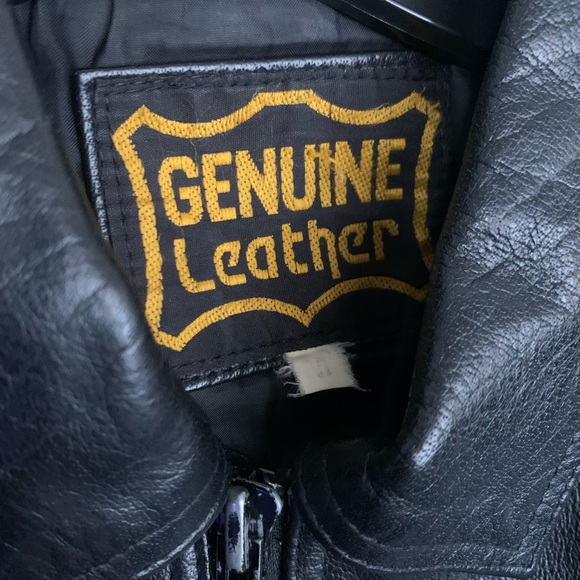 Genuine Leather Brand Biker Jacket - Picture 7 of 8